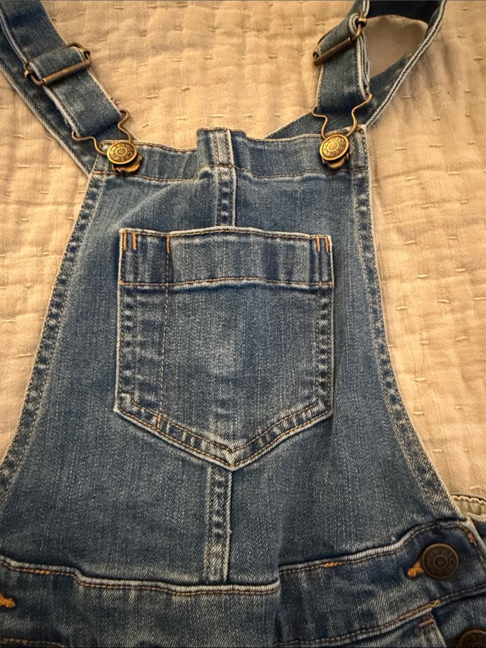 Crewcuts Girls Blue Denim Overalls